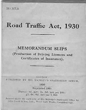 Road Traffic Act 1930